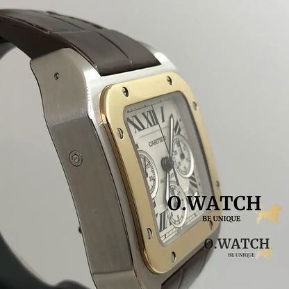 Cartier Santos Chronograph Stainless Steel bronze MONTRE
