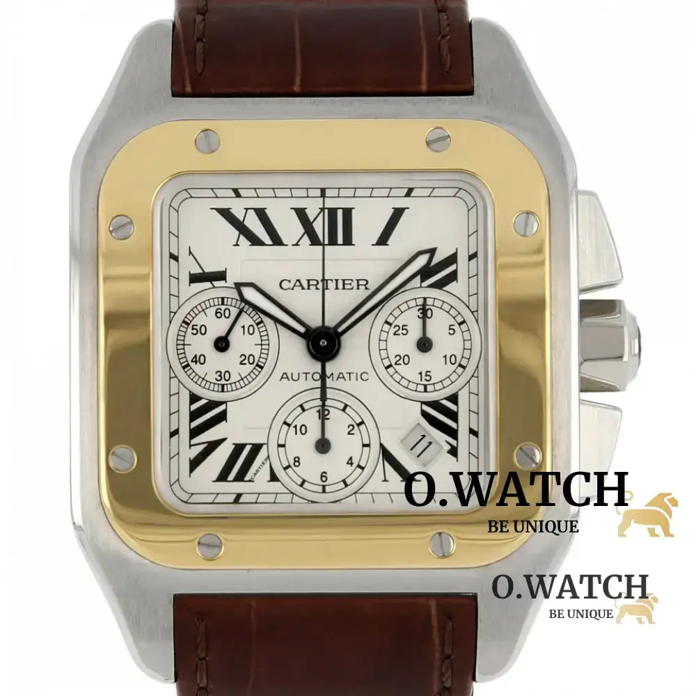 Cartier Santos Chronograph Stainless Steel bronze MONTRE