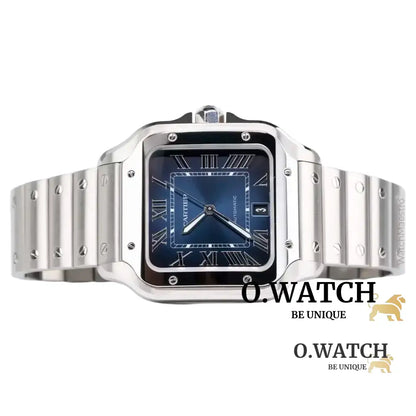 Cartier Santos De Cartier Large Blue Dial Stainless Steel