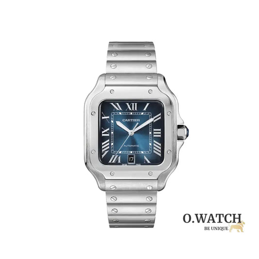 Cartier Santos De Cartier Large Blue Dial Stainless Steel