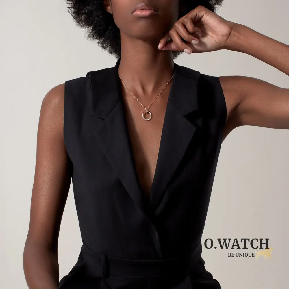 COLLIER CARTIER JUSTE UN CLOU FULL STRASS ROSE-GOLD