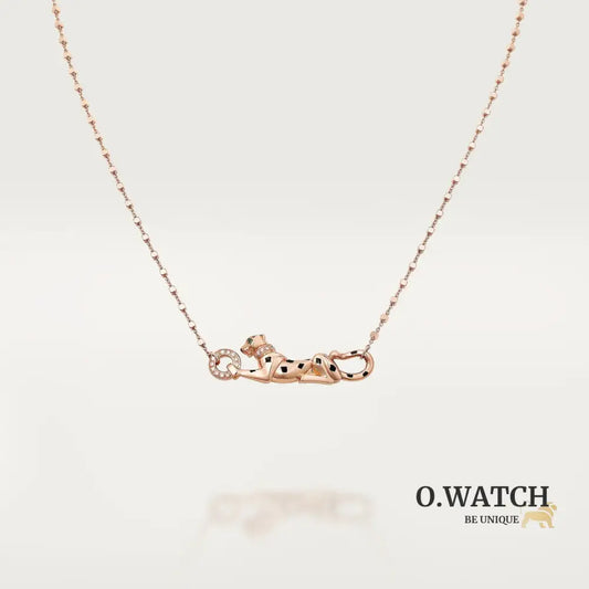 COLLIER CARTIER PANTHERE PENDENTIF AVEC STRASS ROSE GOLD
