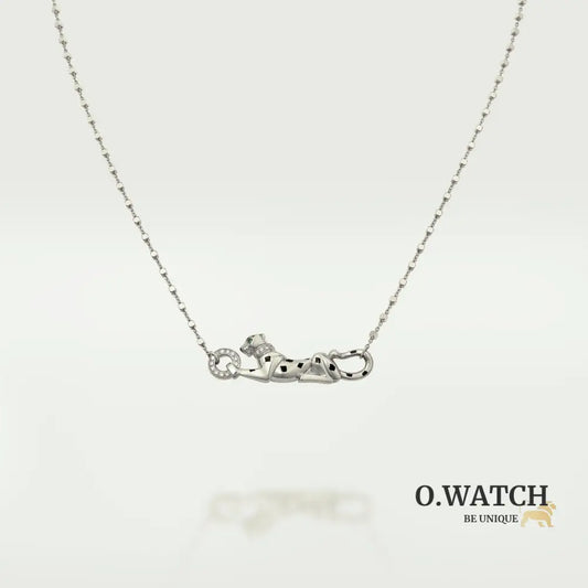 COLLIER CARTIER PANTHERE PENDENTIF AVEC STRASS WHITE GOLD