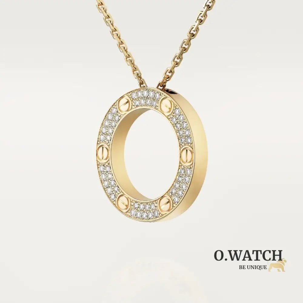 COLLIER CARTIER PENDENTIF LOVE PAVÉ GOLD
