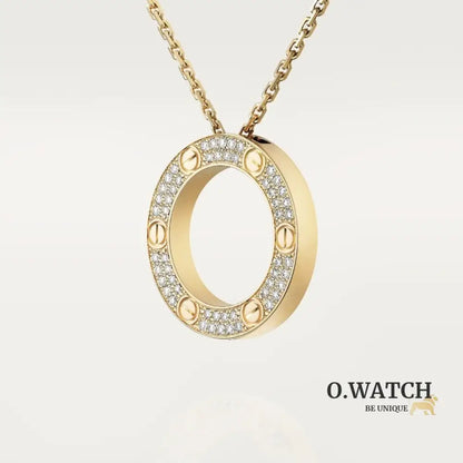 COLLIER CARTIER PENDENTIF LOVE PAVÉ GOLD