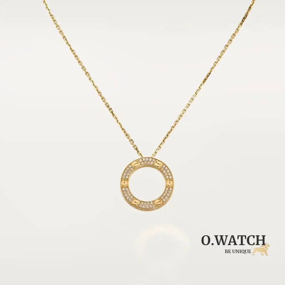 COLLIER CARTIER PENDENTIF LOVE PAVÉ GOLD