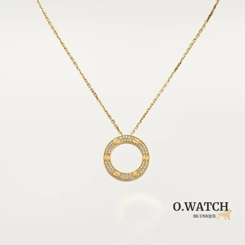 COLLIER CARTIER PENDENTIF LOVE PAVÉ GOLD