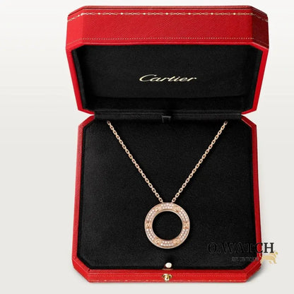 COLLIER CARTIER PENDENTIF LOVE PAVÉ ROSE GOLD