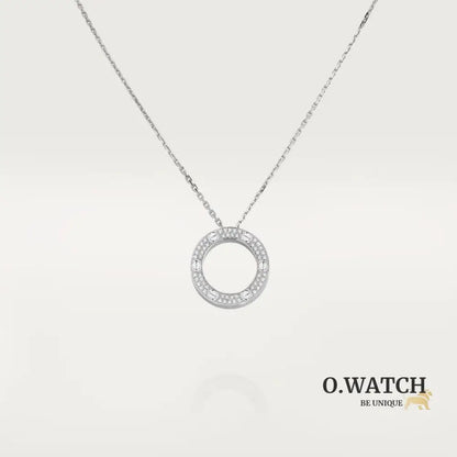 COLLIER CARTIER PENDENTIF LOVE PAVÉ WHITE GOLD