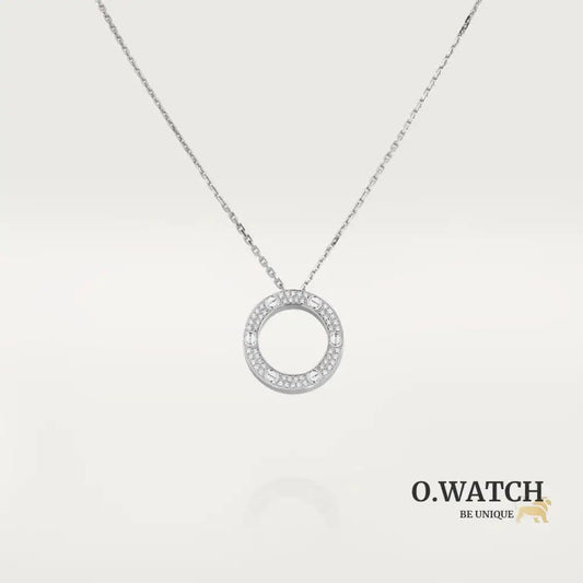 COLLIER CARTIER PENDENTIF LOVE PAVÉ WHITE GOLD