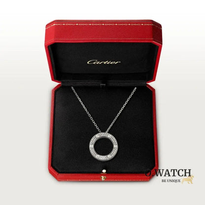 COLLIER CARTIER PENDENTIF LOVE PAVÉ WHITE GOLD