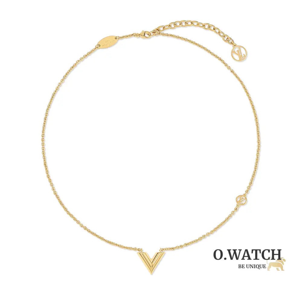 COLLIER LOUIS VUITTON ESSENTIAL V GOLD