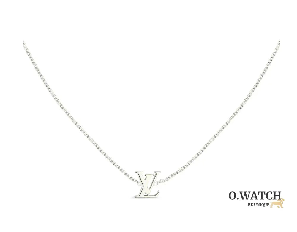 COLLIER LOUIS VUITTON LV PENDENTIF WHITE GOLD Taille unique Collier