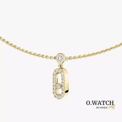 COLLIER MESSIKA CHOKER MOVE UNO PAMPILLE PAVE GOLD