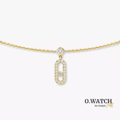 COLLIER MESSIKA CHOKER MOVE UNO PAMPILLE PAVE GOLD