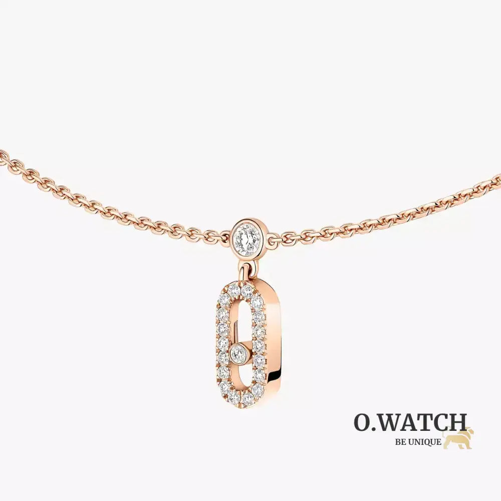 COLLIER MESSIKA CHOKER MOVE UNO PAMPILLE PAVE ROSE GOLD