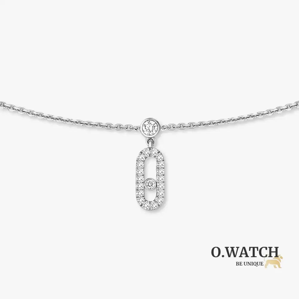 COLLIER MESSIKA CHOKER MOVE UNO PAMPILLE PAVE WHITE GOLD