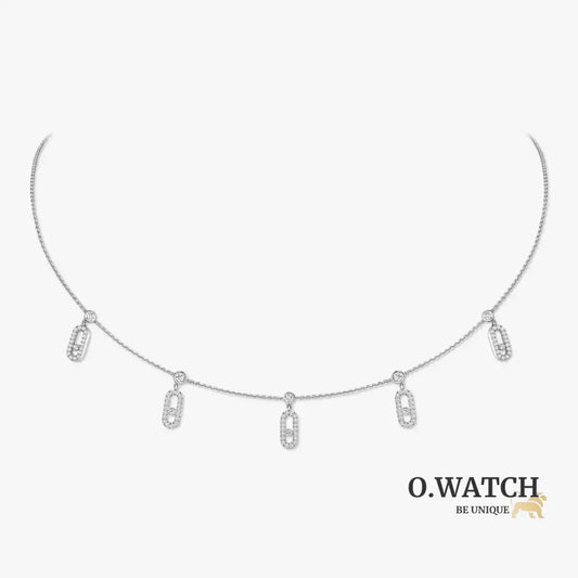 COLLIER MESSIKA CHOKER MOVE UNO PAMPILLE PAVE WHITE GOLD