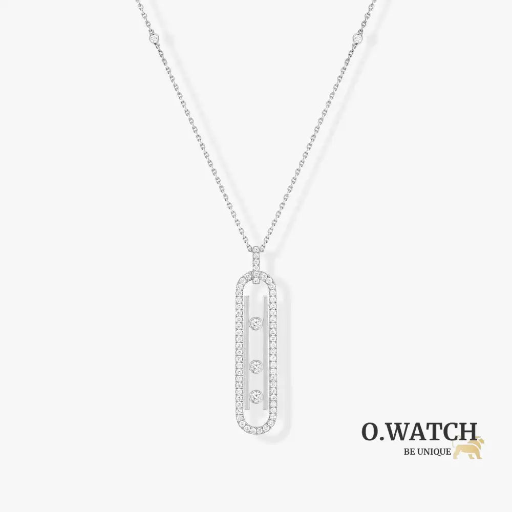 COLLIER MESSIKA MOVE 10TH SM NECKLACE DIAMONDS WHITE GOLD