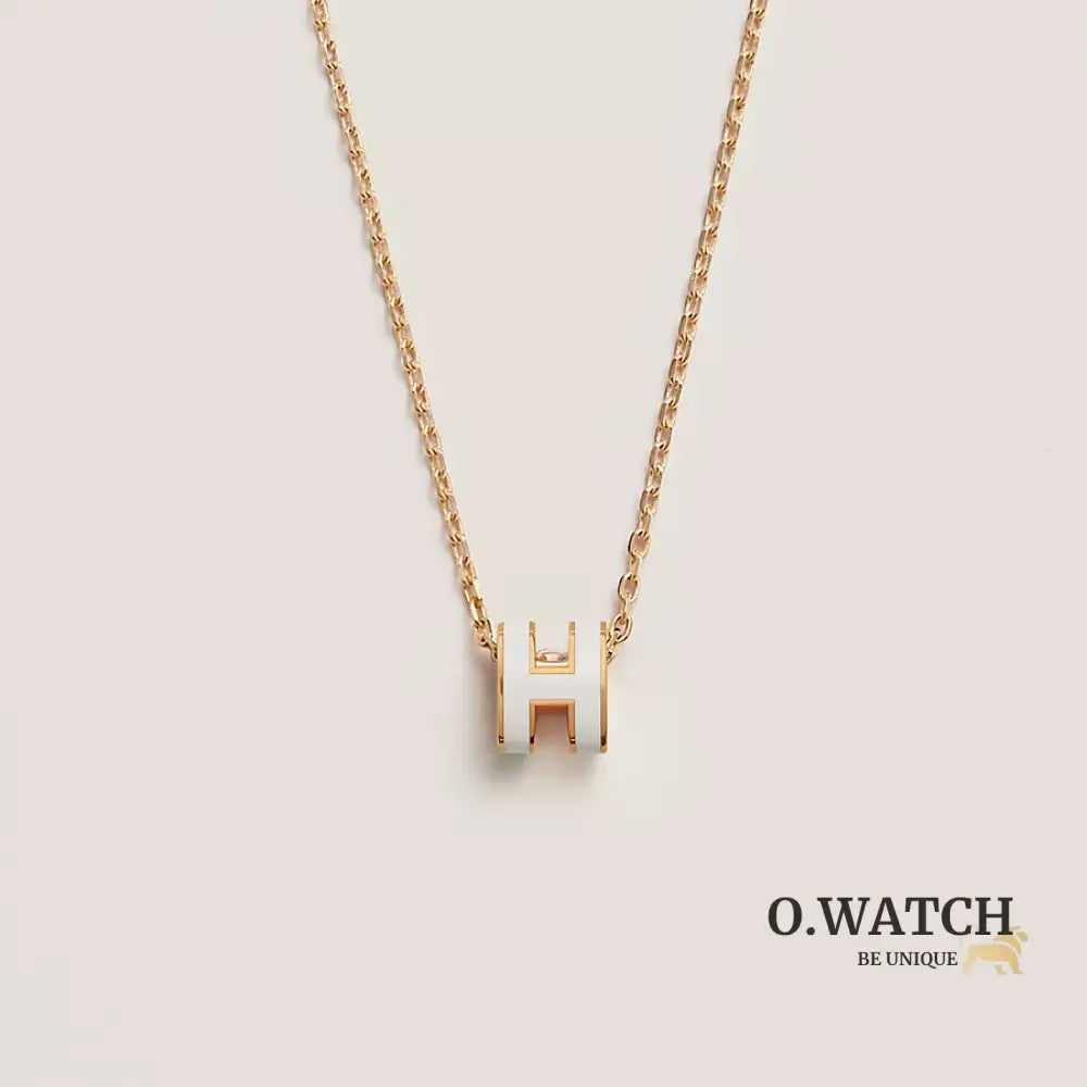 COLLIER PENDENTIF HERMES BLANC GOLD