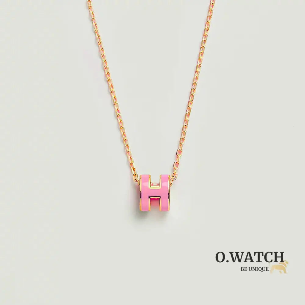 COLLIER PENDENTIF HERMES ROSE BÉBÉ GOLD