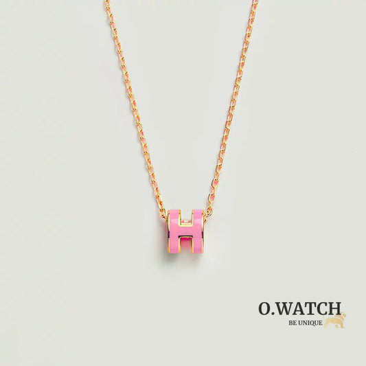 COLLIER PENDENTIF HERMES ROSE BÉBÉ GOLD