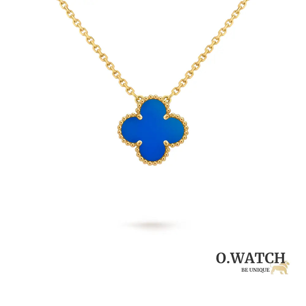 Collier Pendentif Vintage Alhambra Bleu Ciel