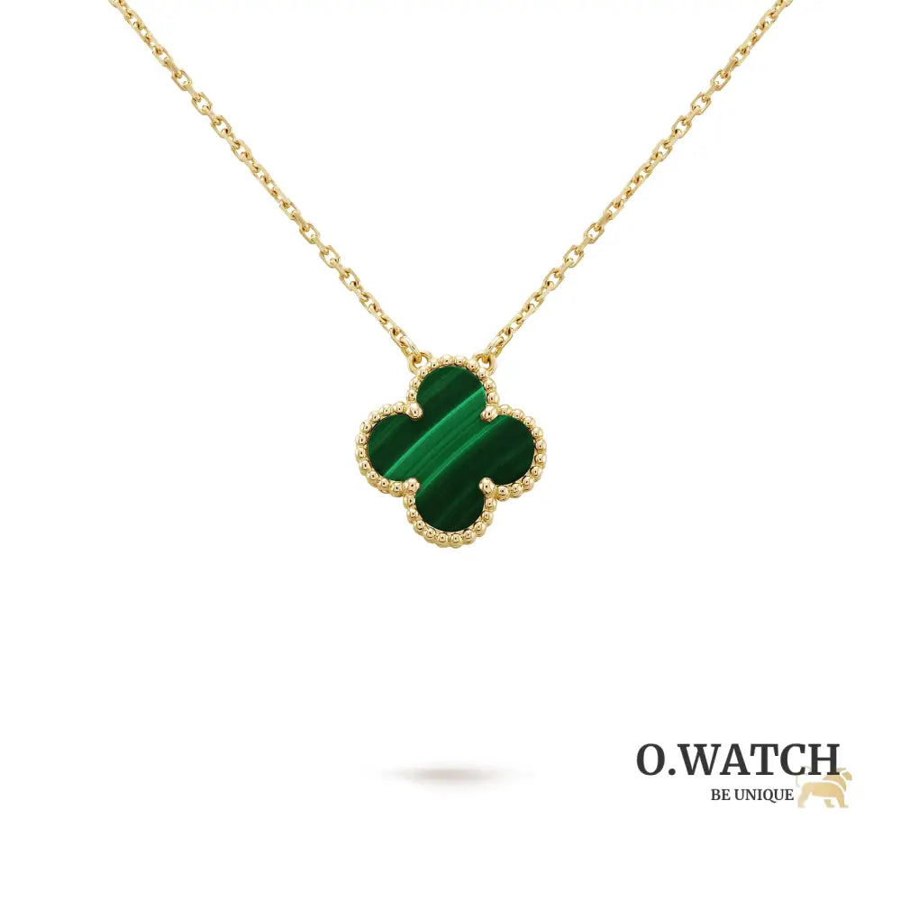 Collier Pendentif Vintage Alhambra Vert Malachite