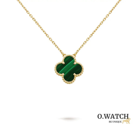 Collier Pendentif Vintage Alhambra Vert Malachite