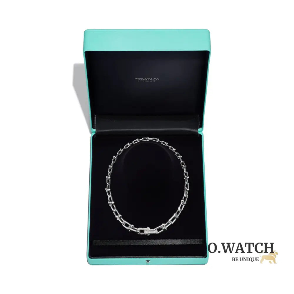 COLLIER TIFFANY & CO GRADUATED LINK NECKLACE DIAMONDS WHITE-GOLD bague