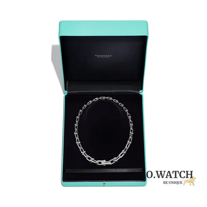 COLLIER TIFFANY & CO GRADUATED LINK NECKLACE DIAMONDS WHITE-GOLD bague
