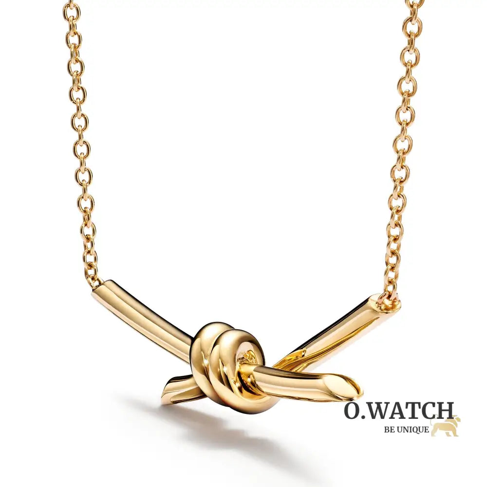 COLLIER TIFFANY & CO KNOT PENDENTIF-GOLD bague