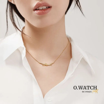 COLLIER TIFFANY & CO KNOT PENDENTIF-GOLD bague