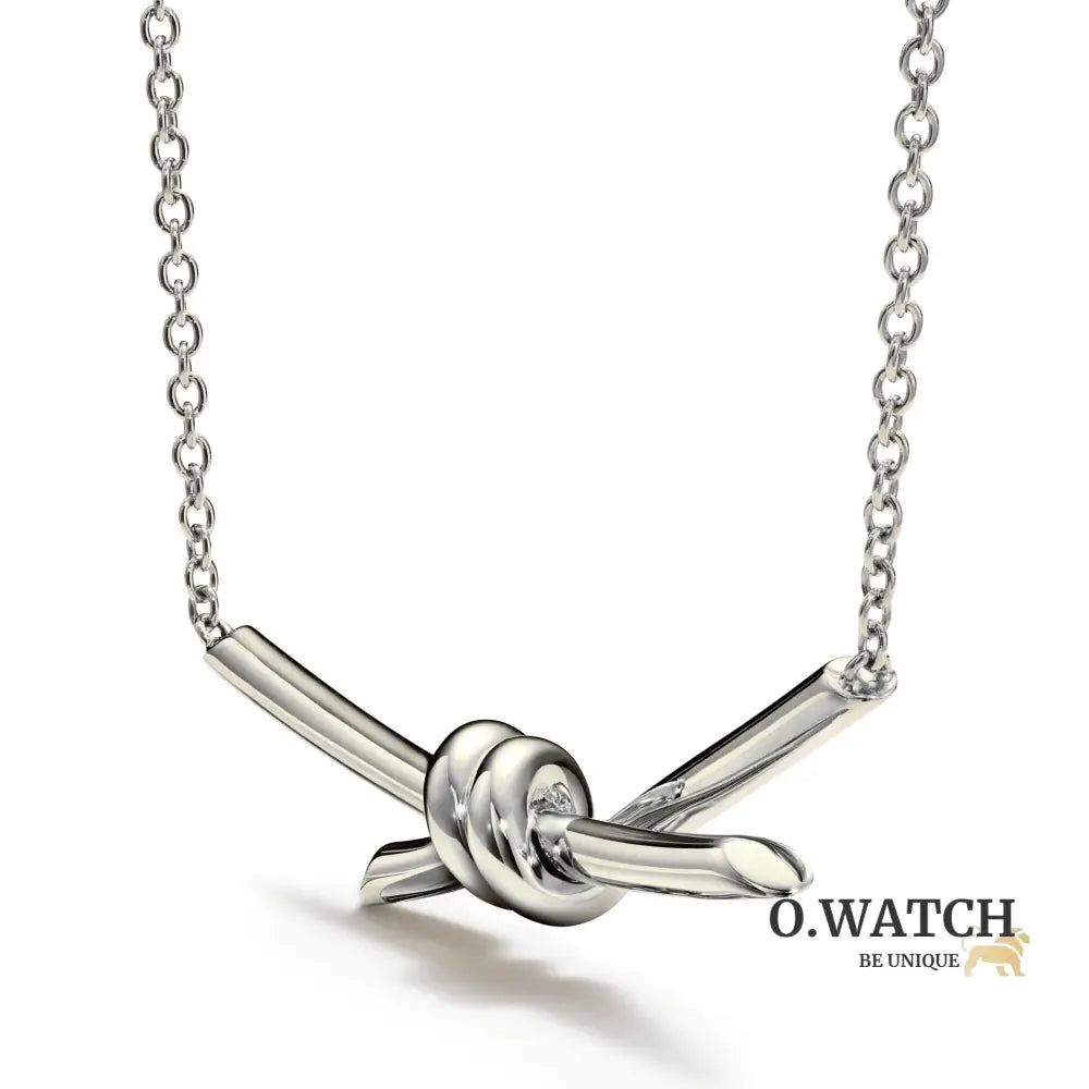 COLLIER TIFFANY & CO KNOT PENDENTIF WHITE GOLD bague