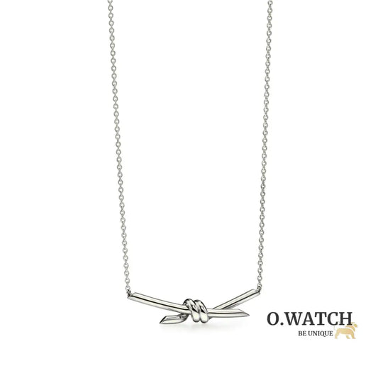 COLLIER TIFFANY & CO KNOT PENDENTIF WHITE GOLD bague