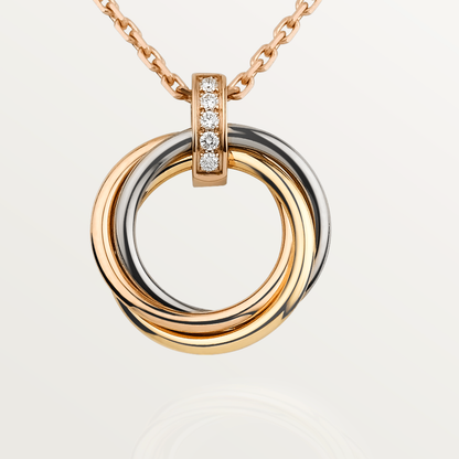 TRINITY NECKLACE GOLD DIAMONDS