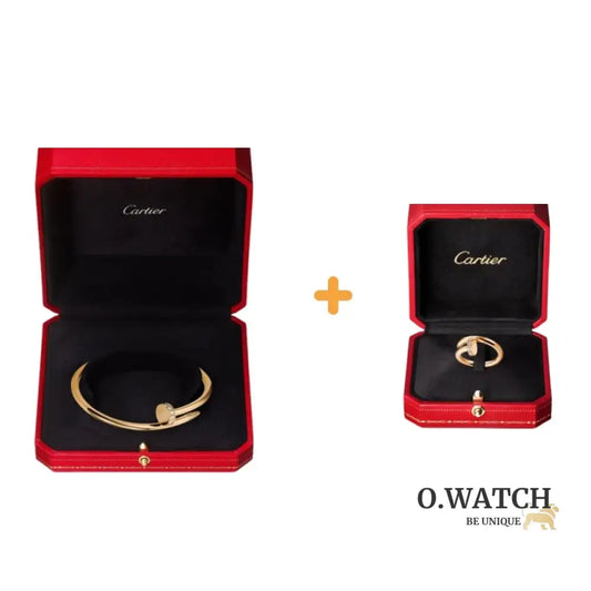 Ensemble de la collection « Juste un Clou » – bracelet et bague en diamants style classique Bracelet Cartier