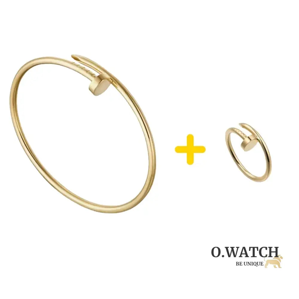 Ensemble de la collection « Juste un Clou » – bracelet et bague petit modèle Bracelet Cartier