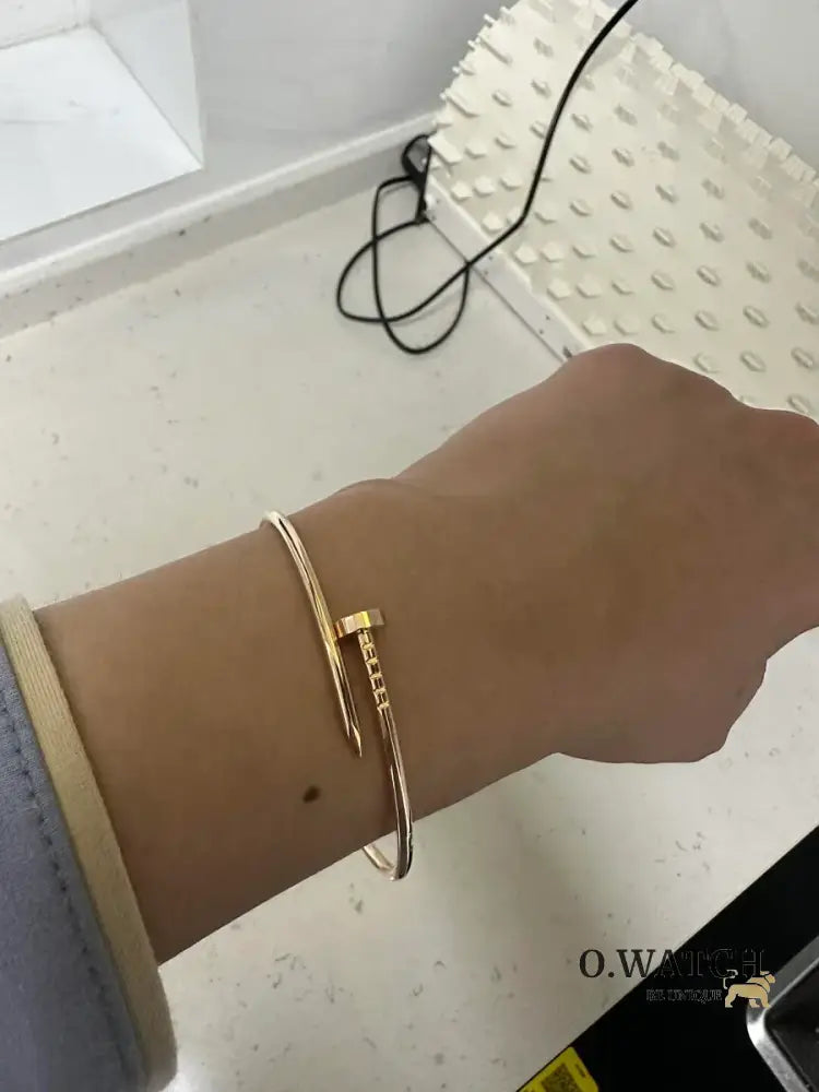Ensemble de la collection « Juste un Clou » – bracelet et bague petit modèle Bracelet Cartier