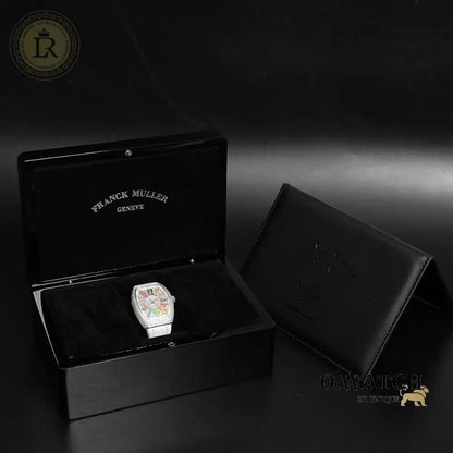 Franck Muller Cintrée Curvex Rêves en Couleurs Édition Full Diamants Blanche