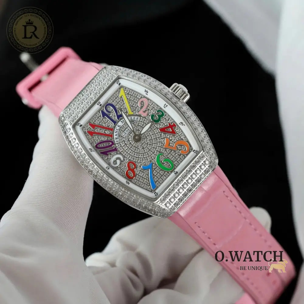 Franck Muller Cintrée Curvex Rêves en Couleurs Sertie de Diamants