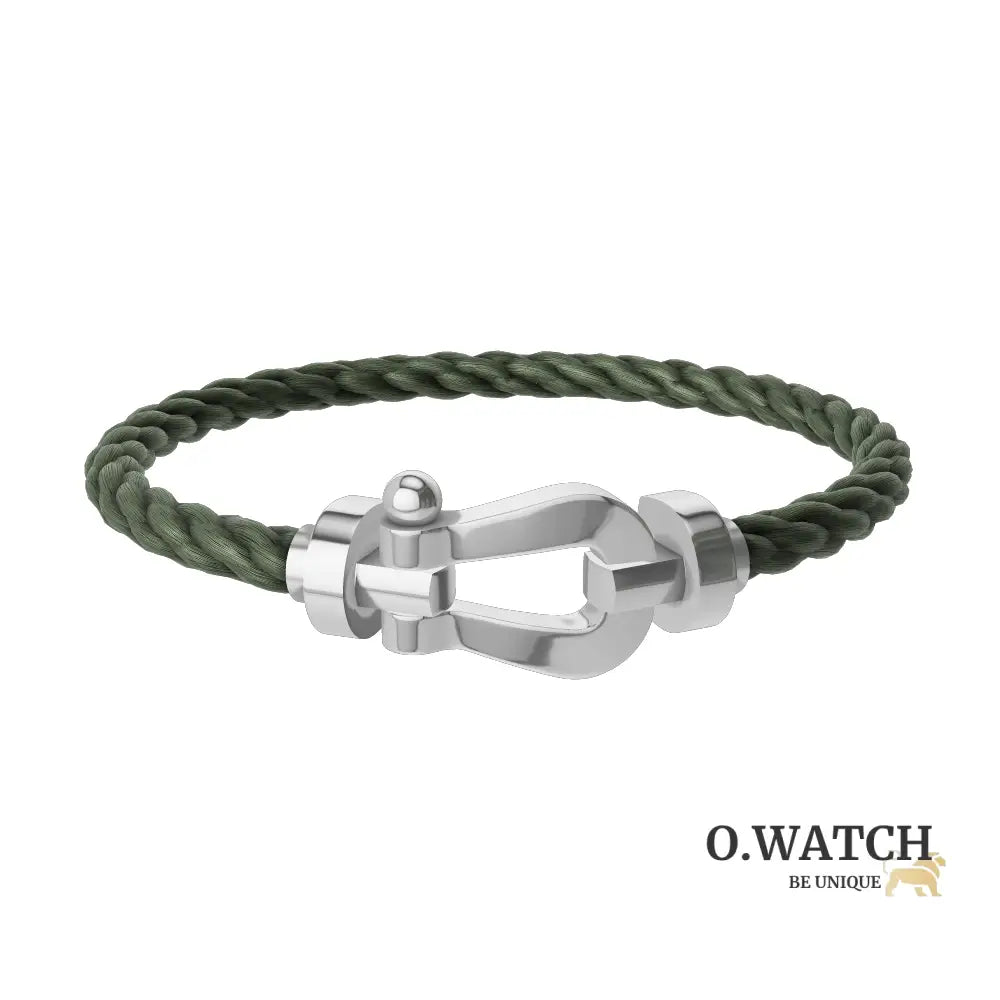 FRED FORCE GRAND MODÈLE KAKI WHITE GOLD Bracelet