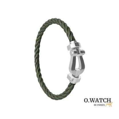 FRED FORCE GRAND MODÈLE KAKI WHITE GOLD Bracelet