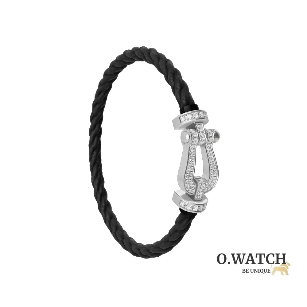 FRED FORCE GRAND MODÈLE NOIR WHITE GOLD Bracelet