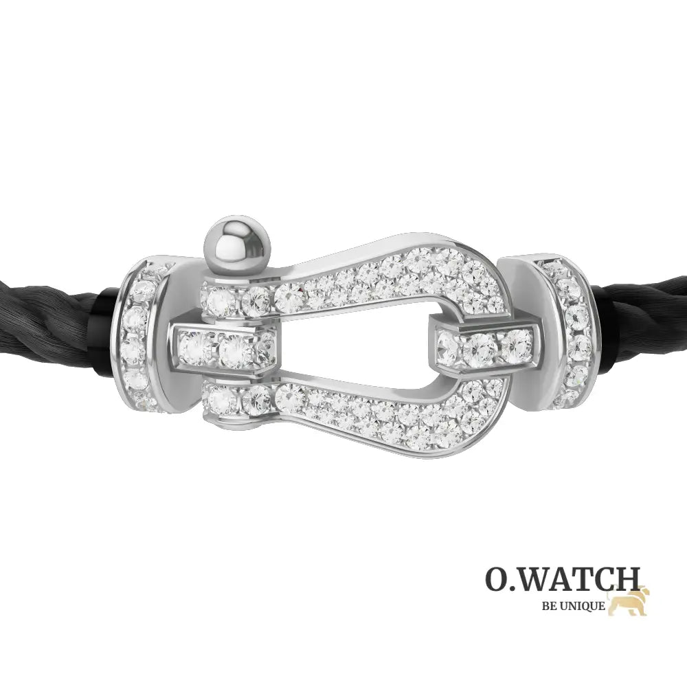 FRED FORCE GRAND MODÈLE NOIR WHITE GOLD Bracelet