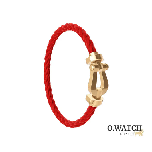 FRED FORCE GRAND MODÈLE ROUGE GOLD Bracelet
