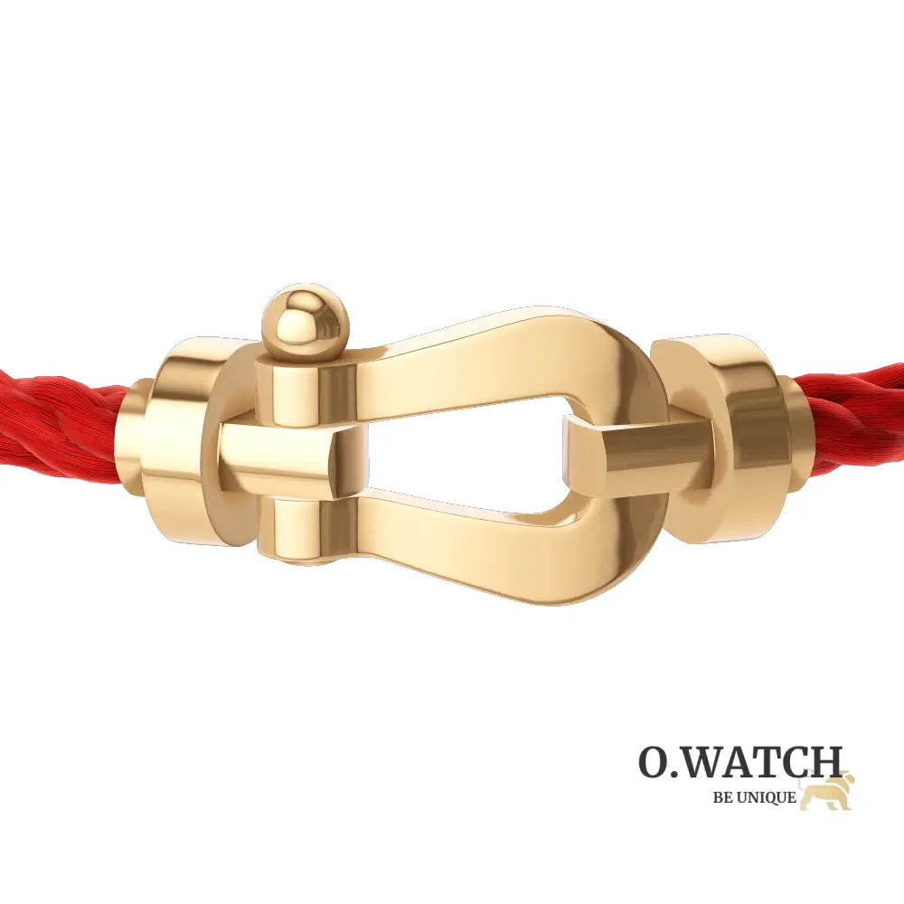 FRED FORCE GRAND MODÈLE ROUGE GOLD Bracelet