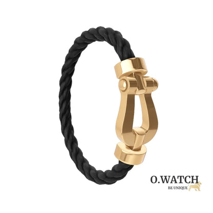 FRED FORCE XL MODÈLE NOIR GOLD Bracelet