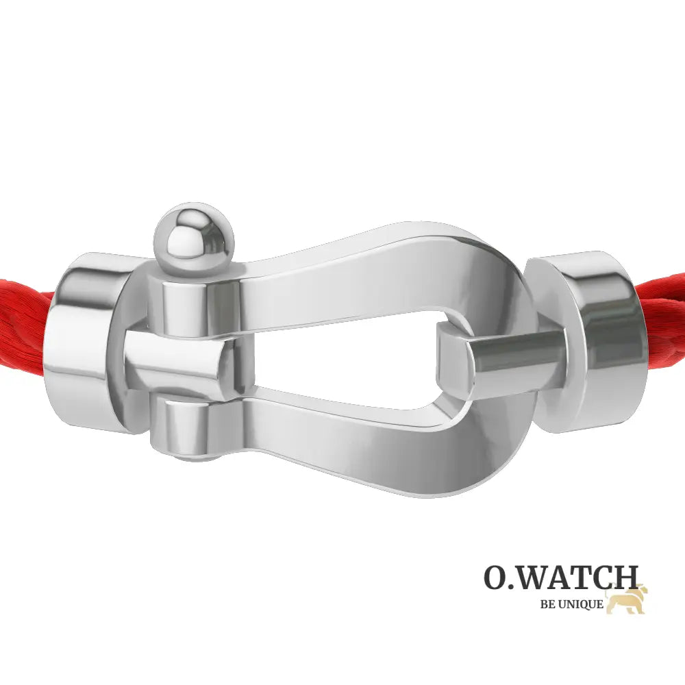 FRED FORCE XL MODÈLE ROUGE WHITE GOLD Bracelet