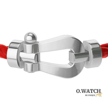 FRED FORCE XL MODÈLE ROUGE WHITE GOLD Bracelet